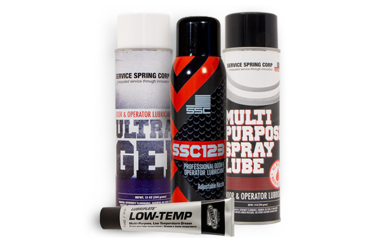 Garage door spray lubricants