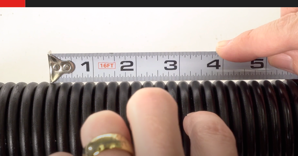 How to measure a garage door spring