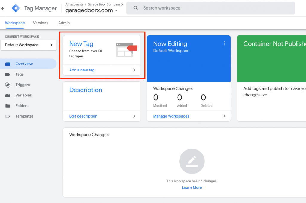 Google Tag Manager Dashboard