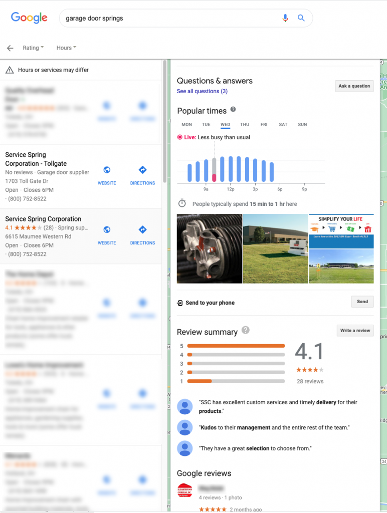 Google Search Results