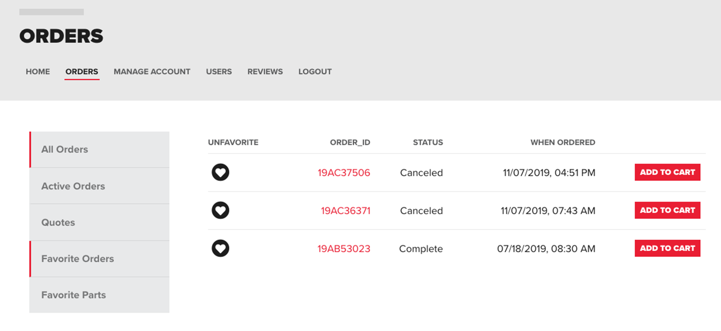Manage your past orders on the SSC website