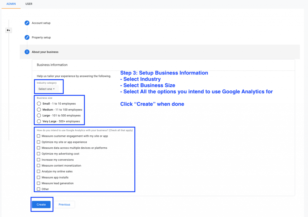 Step 3 - Business information