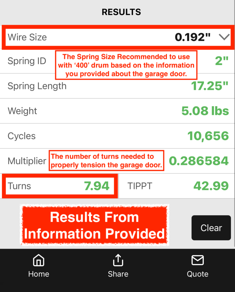 SSC Spring Engineering App 525 Drum Results Example