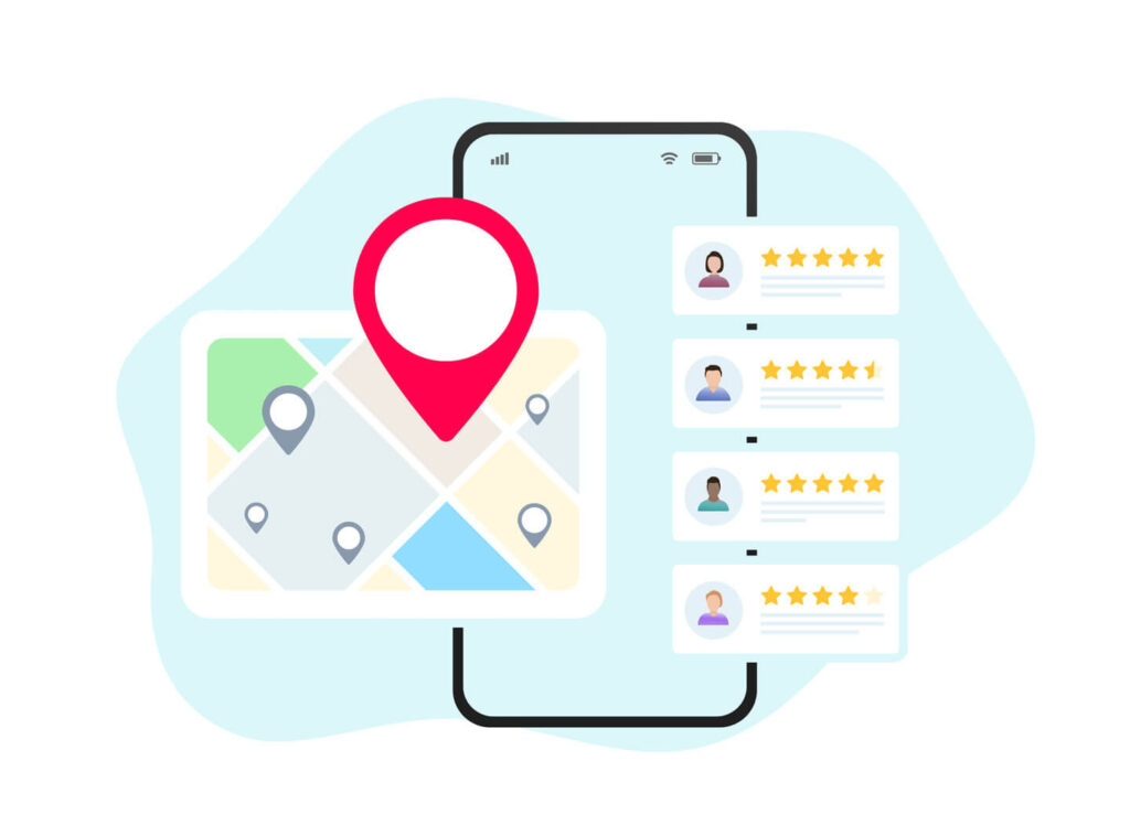 Local business listing illustration