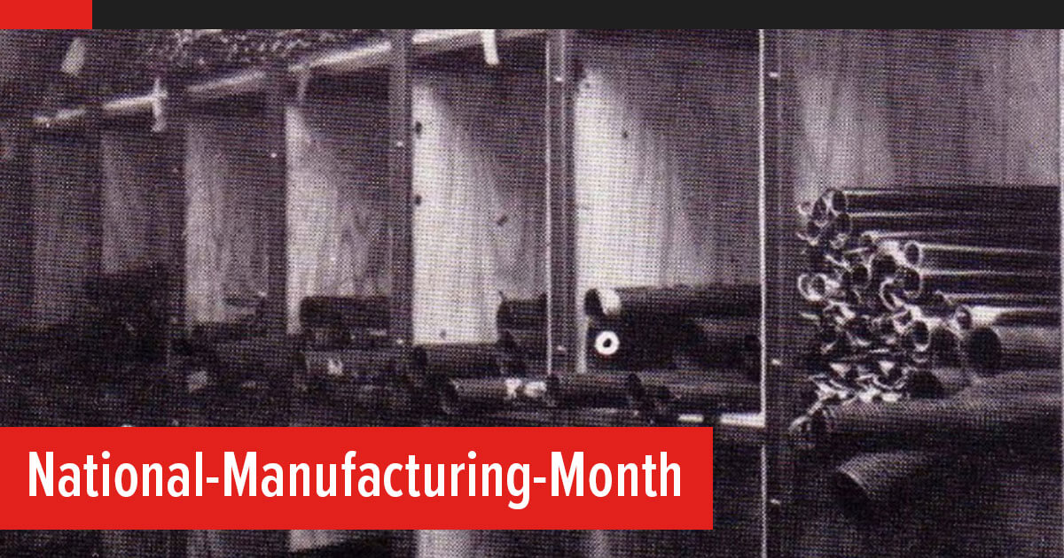 National Manufacturing Month, SSC Spring warehouse shelves from the past